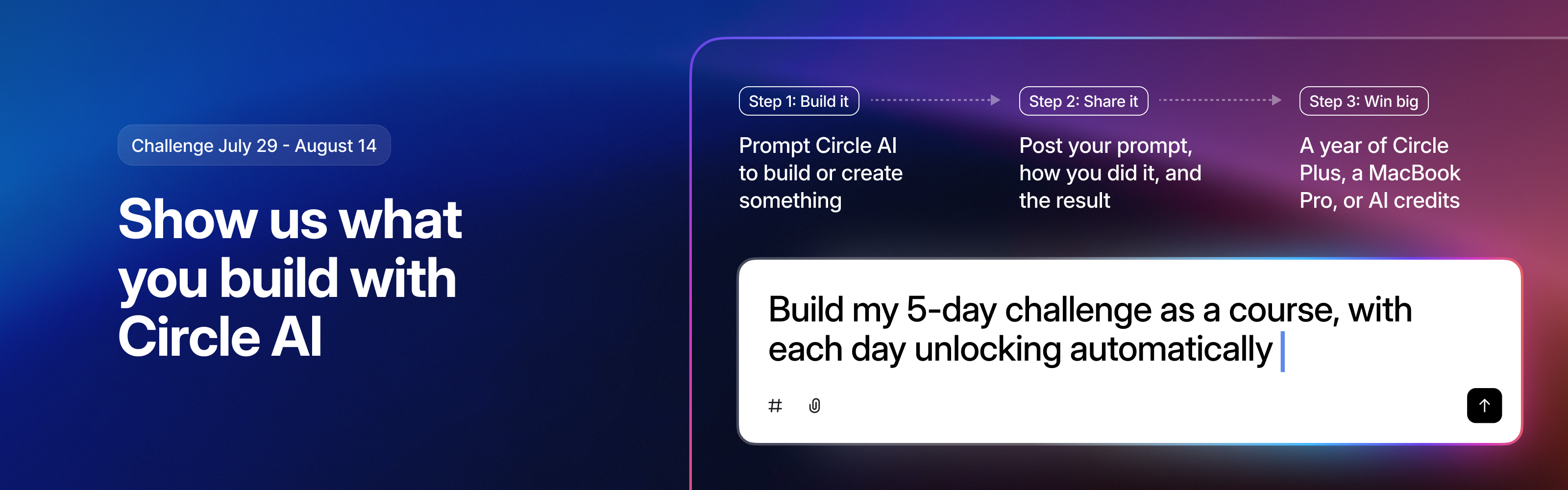 Built with Circle AI space cover image - 1600x500px